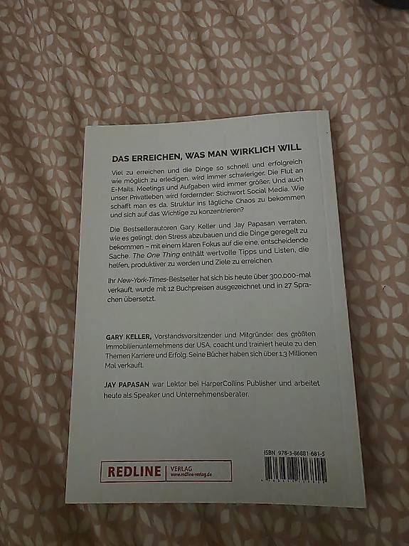 Libri: The One Thing  Gary Keller & Jay Papasan – Usato da Emmenbrücke venduto da dak_hlj2 1