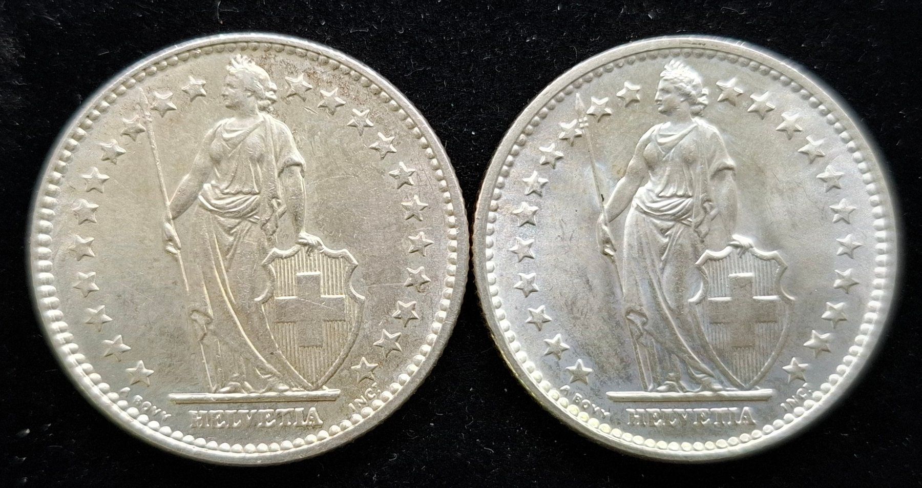 Tutti le monete: 2Fr. 1967 unz-stgl. 835/1000 Silber – Usato da Bern 14 venduto da rvonmay 1