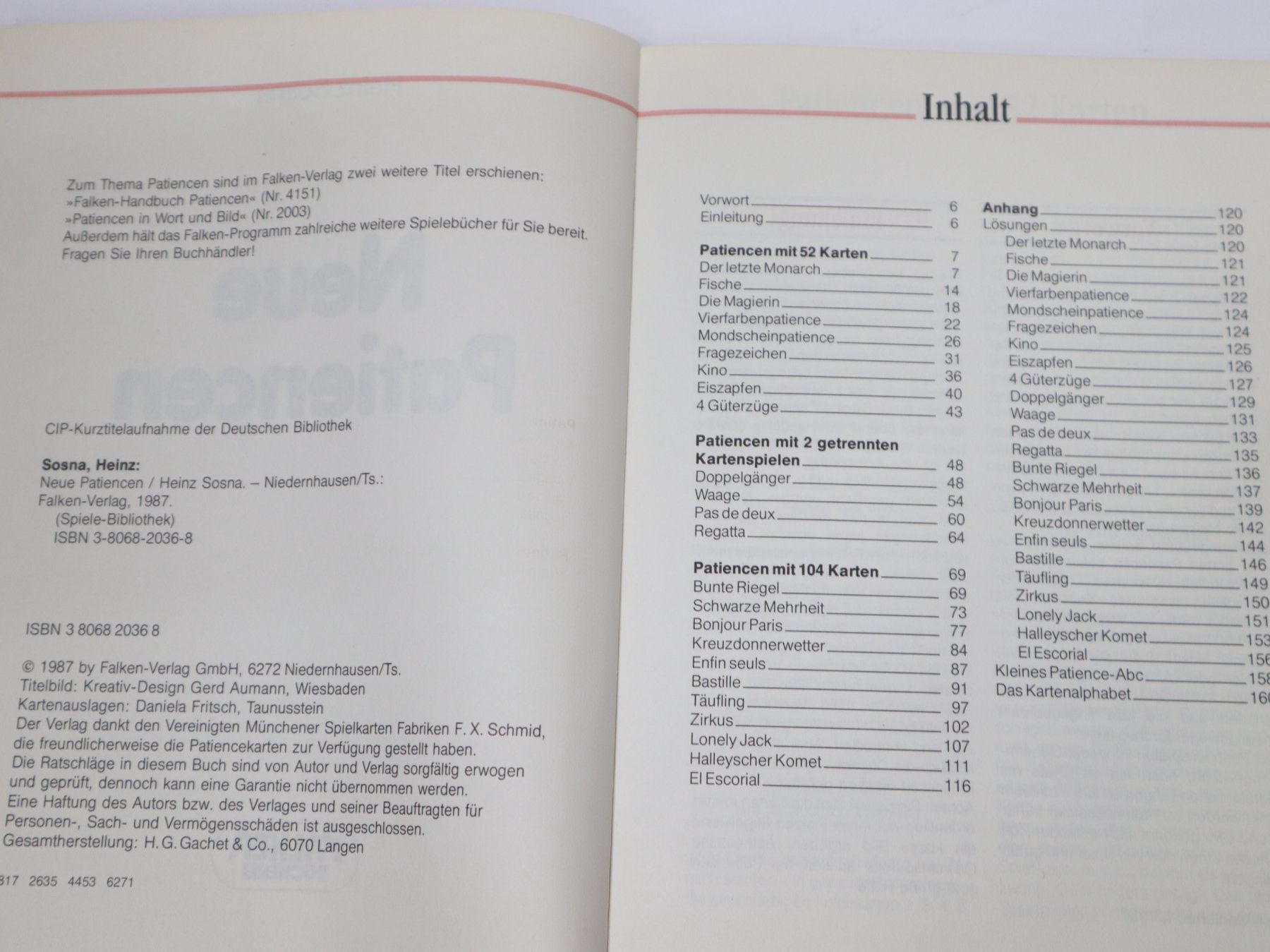 Bücher: Buch Neue Patiencen – Gebraucht aus Eschenbach SG von Astalavista 1