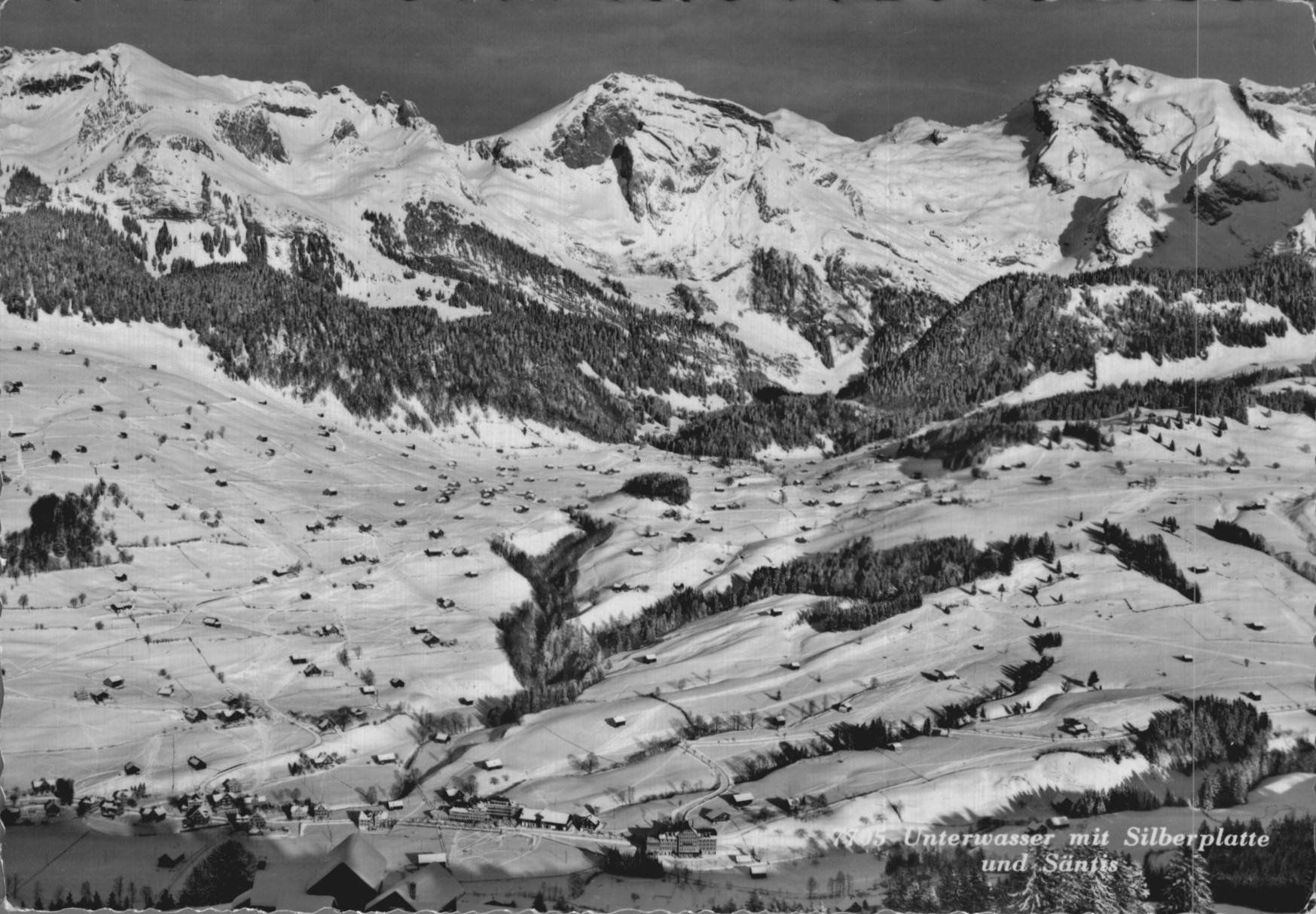 Cartoline postali: Alte Ansichtskarte Unterwasser Säntis mit Silberplatte – Usato da Oberkirch LU venduto da sa_kr