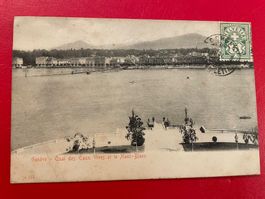 Genève Quai des Eaux Vives et le Mont-Blanc 1907
