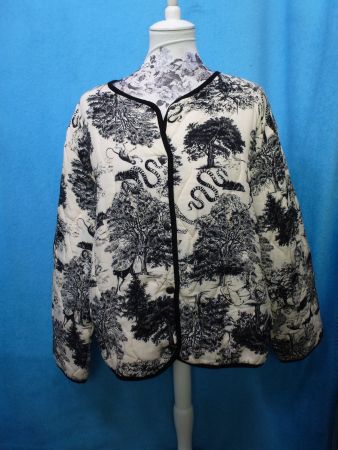 JACKE ÜBERGANG TENDENZE GR 46 DRUCKKNÖPFE VISCOSE LEICHT NEU