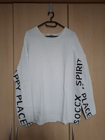 Strickpullover Gr. 44-46/XXL, Soccx, weiss