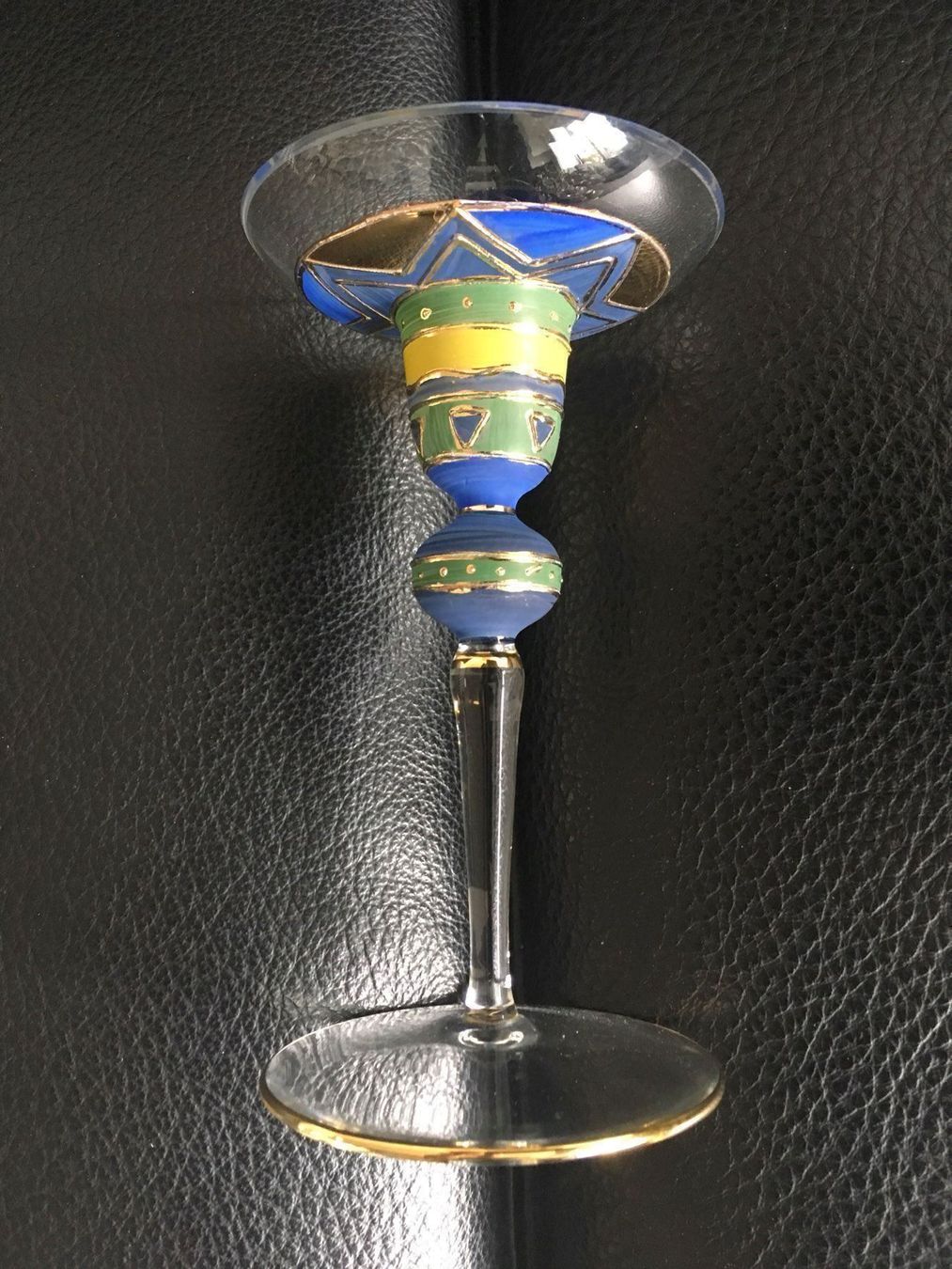 Portacandele: Handgemalter Glas Kerzenständer – Usato da Basel venduto da citystore 3