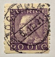 Briefmarken aus Schweden König Gustav V. gestempelt