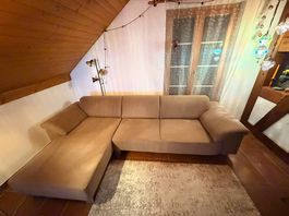 Ecksofa Braun, Stoff