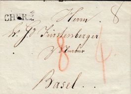 1808 Winkler 2774/8 Punkte "Chur" Stempel, Brief mit Inhalt