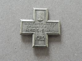 Abzeichen Innersch. Schwingfest Schwingen Hergiswil NW 1932