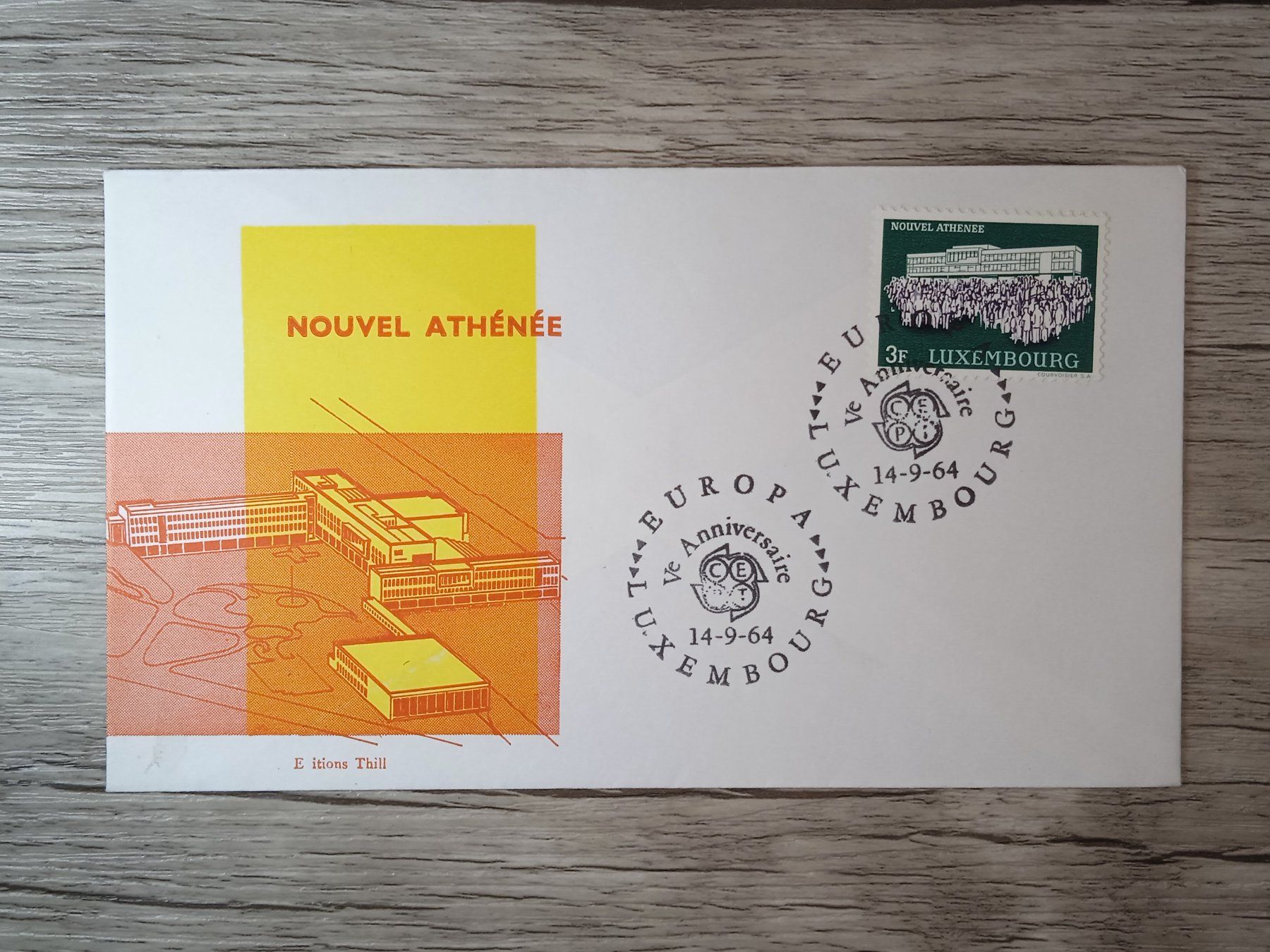 Tutti i francobolli: TR47 Enveloppe + Timbre Luxembourg 1964 – Usato da Cousset venduto da Patrick_Collections