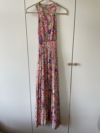 Abel the Label Boho Floral Maxi-Kleid Gr. S – Open Back