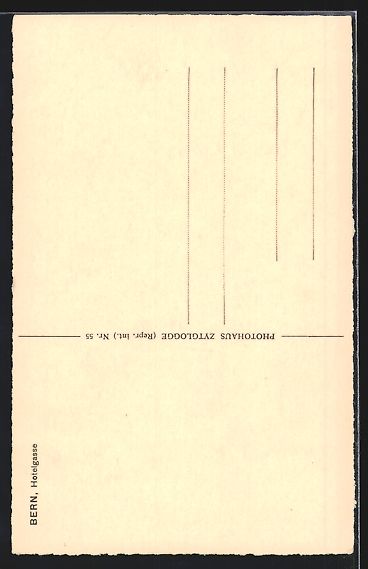 Cartoline postali: AK Bern, Hotelgasse mit Brunnerhaus – Usato da Berlin venduto da bartko-reher 1