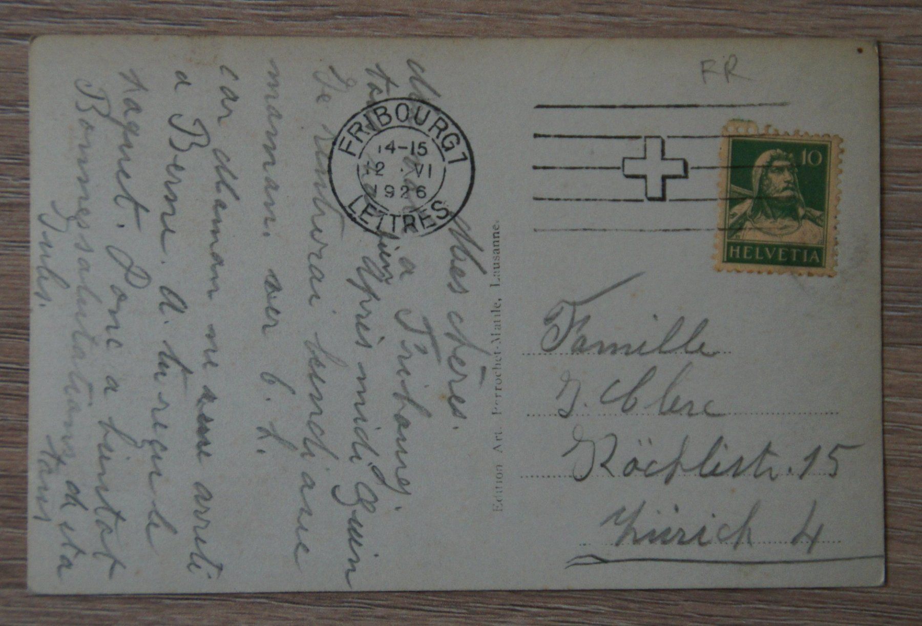Cartoline postali: Chatelard - Village, 1926 – Usato da St. Margrethen SG venduto da maege07 1