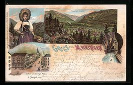 Litho Meiringen, Hotel zum Weissen Kreuz