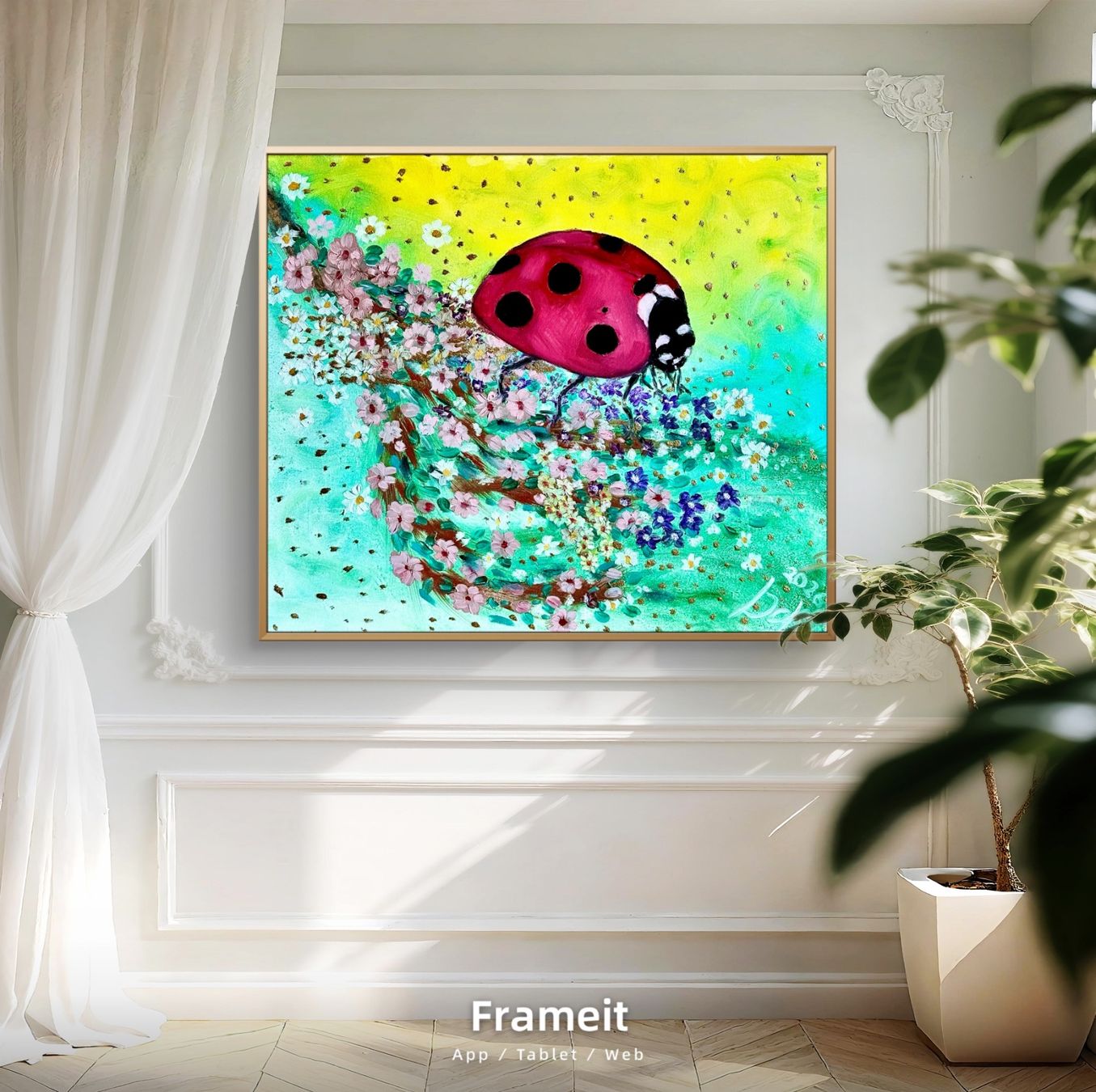 Dipinti: Marienkäfer/oil Bild Kunst Doks – Nuovo e nell'imballaggio originale da Beromünster venduto da dok_b8mf 2
