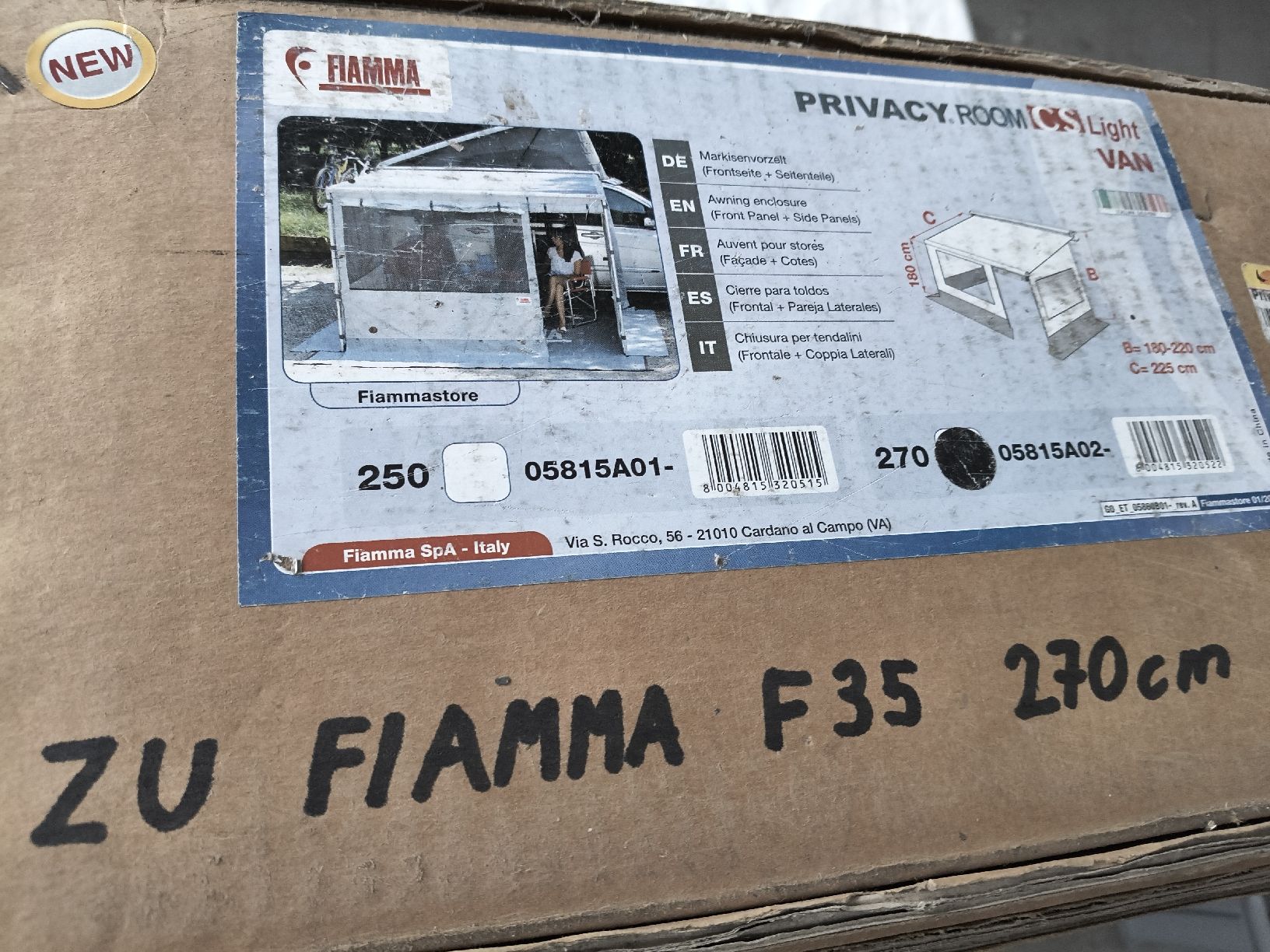 Fiamma Tende da sole: Markisenvorzelt – Nuovo e nell'imballaggio originale da Thörigen venduto da bartheini