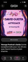 2 billets Guetta/Afrojack/Synapson mardi 11 août 