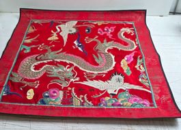Chinesische Seidenstickerei – Drache & Kranich Asiatika
