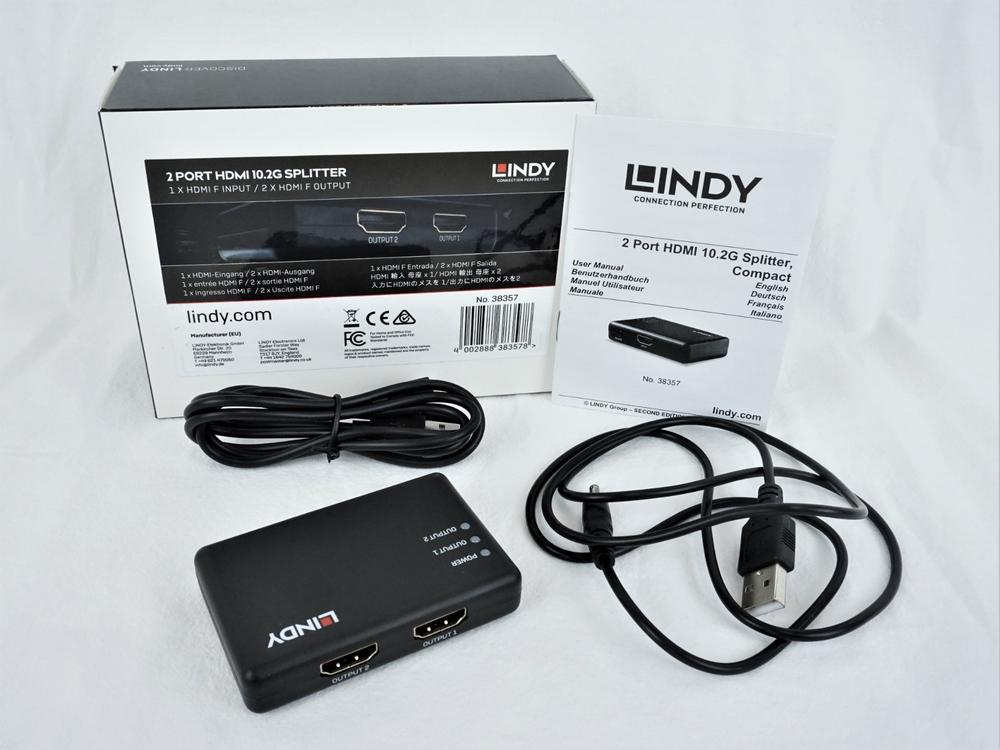 Lindy 2 Port HDMI 10.2G Splitter