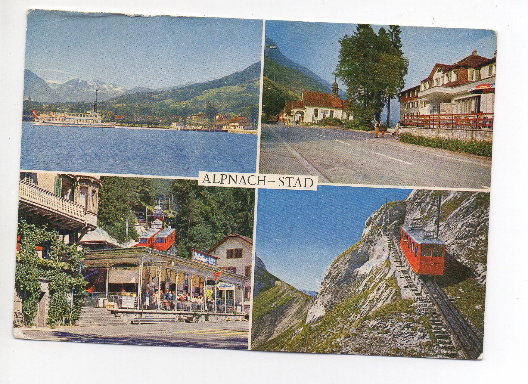 Cartoline postali: ALPNACHSTAD mit Pilatus-Bahn – Usato da Jona venduto da philajona