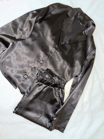 Satin Look Set - Black Caviar - Größe XS/34