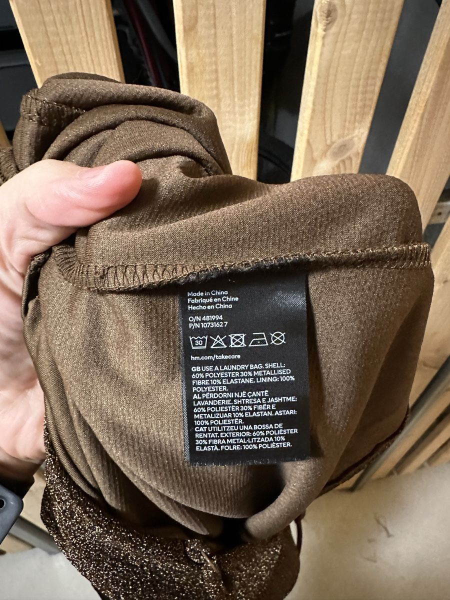 H&M Vestiti: Trägerkleid aus Glitzerstoff Gr.L – Usato da Uster venduto da staernli4 4