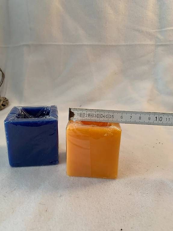 Candele: 2 Duftkerzen, blau & orange, neu A72 – Usato da Schötz venduto da amore14 4