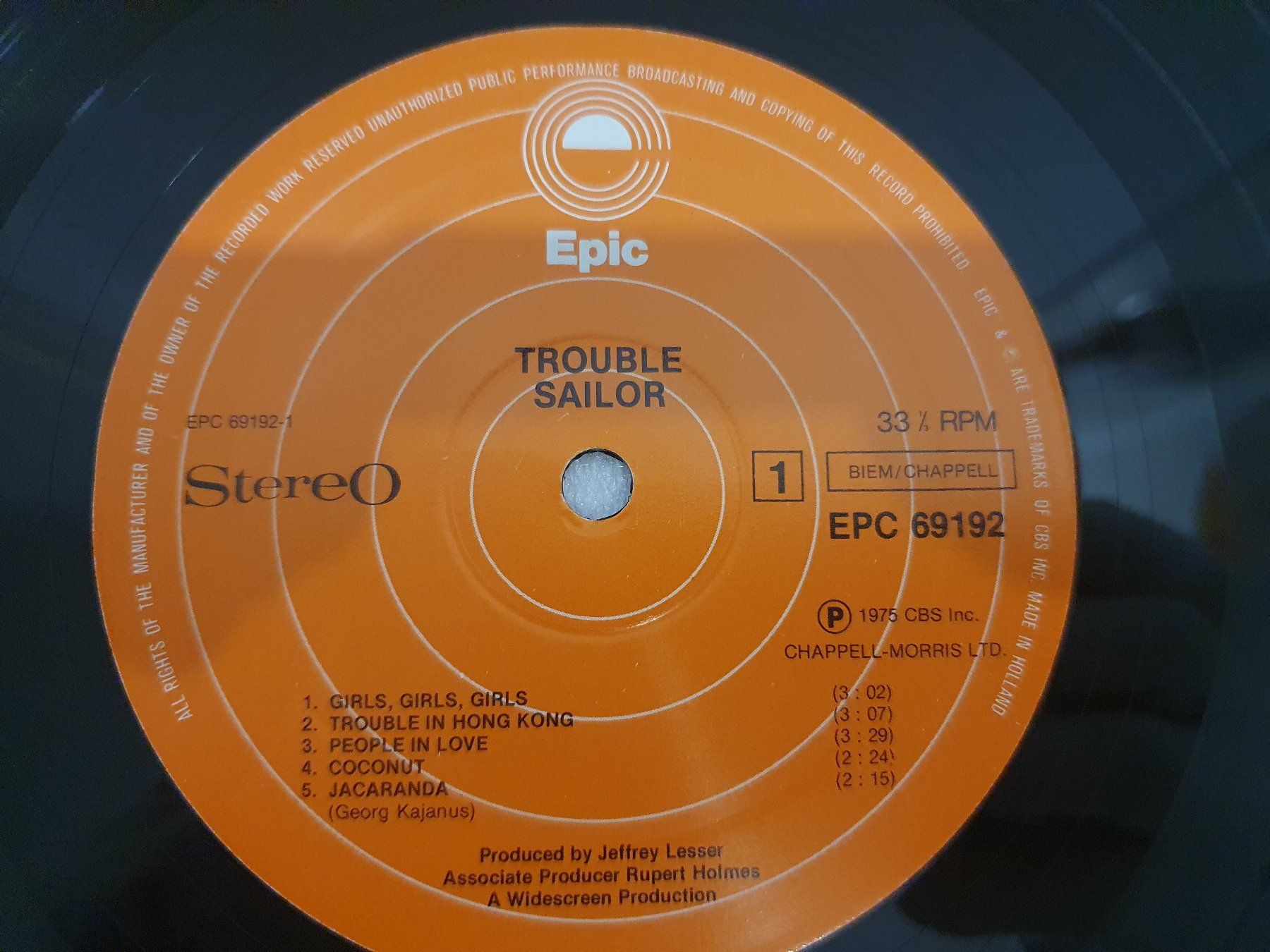 Dischi in vinile: Sailor – Trouble – Usato da Uster venduto da Vinyl-Leidenschaft 3