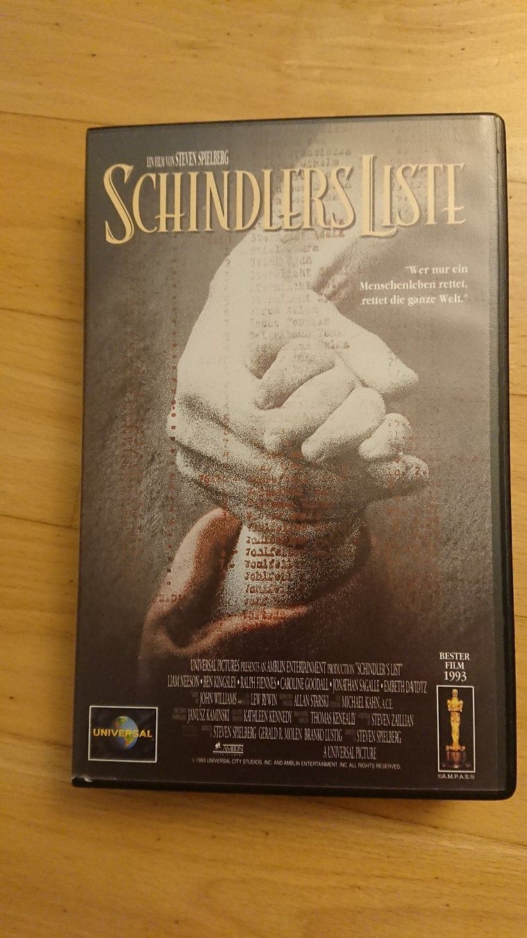 Tutti i VHS: Schindlers Liste - VHS – Usato da Egg b. Zürich venduto da orwell1984