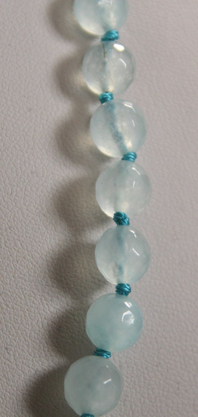 Catenine: NEU:Mega Aquamarin Kette Aquamarinkette – Nuovo (secondo la descrizione) da Matten b. Interl venduto da EdelsteineInterlaken 3