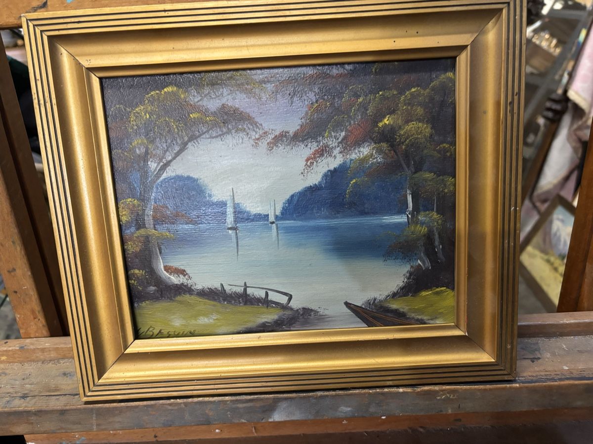 Tableaux: Alte Öl Bild Sgniertr interstate  – D'occasion à Niederhasli par abd_bm8t 1