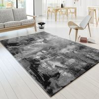 160x230  cm! Teppich modern grau meliert  Wohnzimmer neu