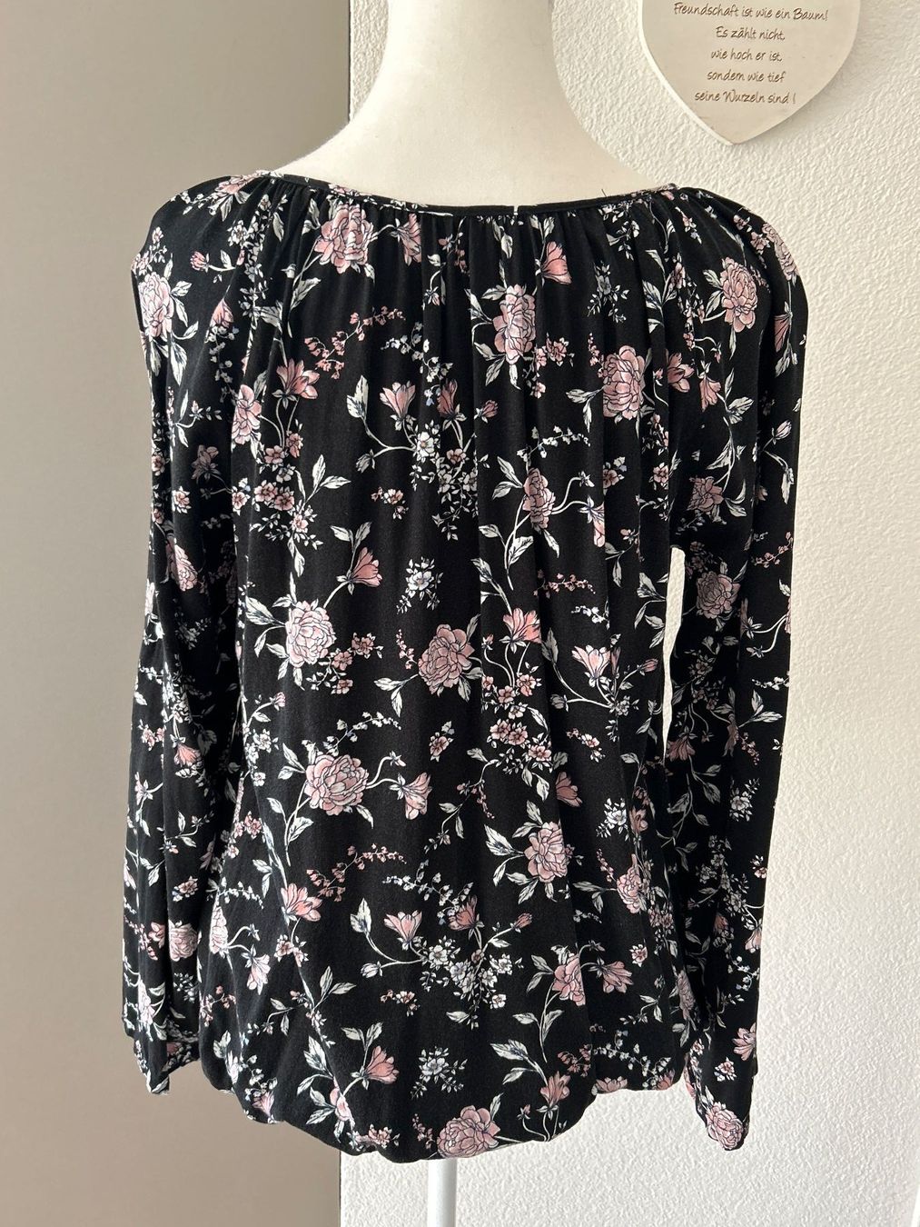 Camicette: Langarm Blusenshirt schwarz mit Muster von Chicorée Gr. M – Usato da Brunnen venduto da Nala2929 4