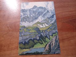 Künstlerkarte 1919, Seealpsee, von den App. Strassenbahn