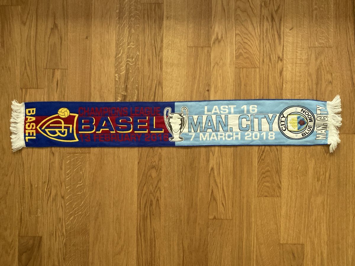 FC Basel Foulard & Sciarpe: FC Basel vs. Man City Schal – Usato da Basel venduto da OffPitchCollective