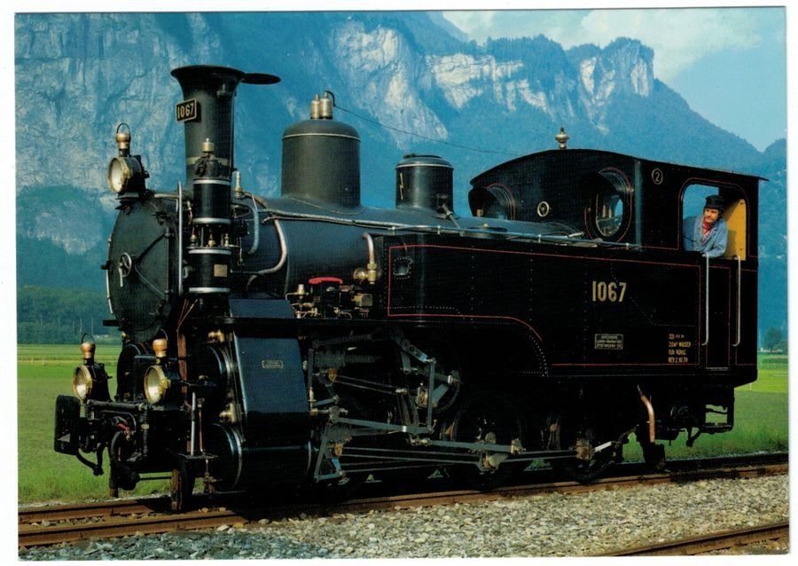 Cartoline postali: SBB HG 3/3 1067 "Brünig" 1905-1926 – Usato da Frauenfeld venduto da POML