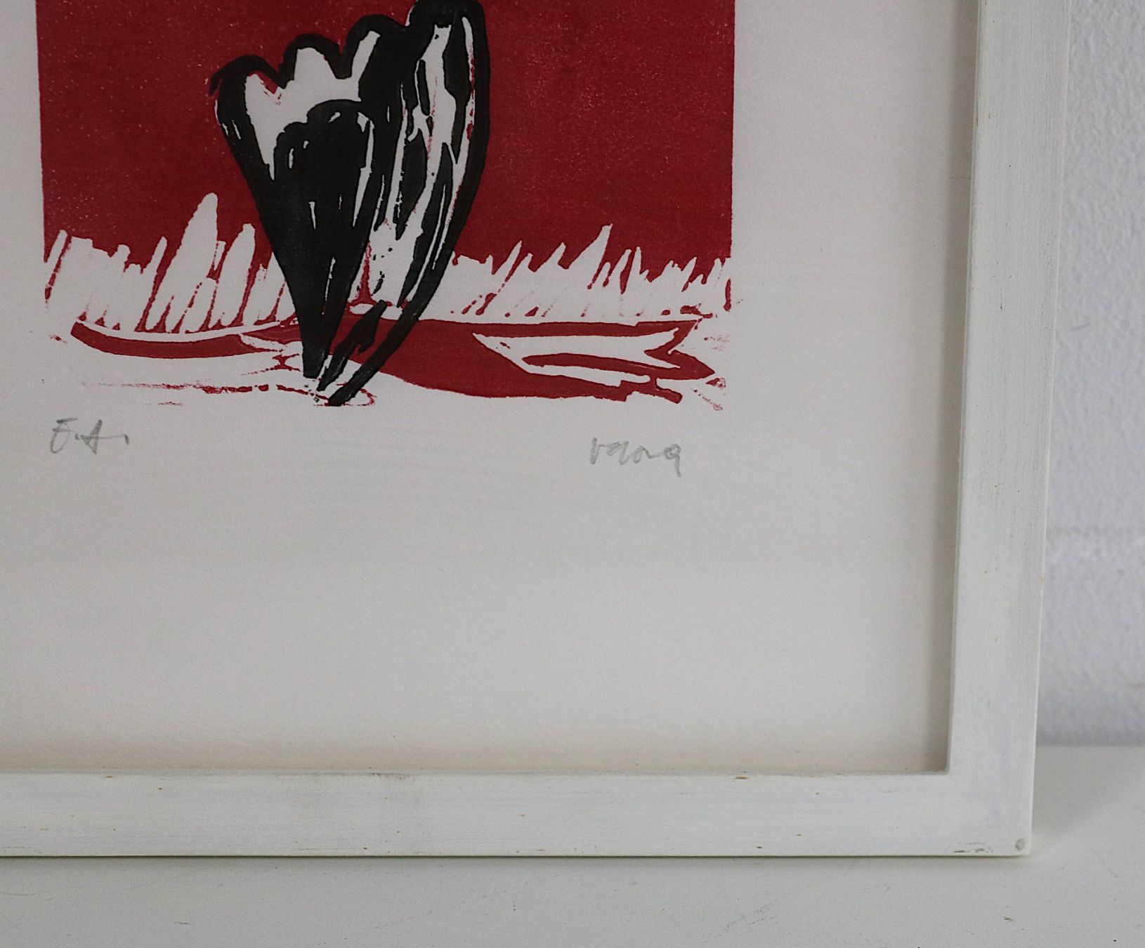 Foto & Immagini: Moderner Kunstdruck in Rot-Schwarz-Weiss – Usato da Volketswil venduto da brockipfannenstil 5