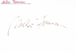 Miloš Forman 1932-2018 Autogramm signiert Karte 10x15cm