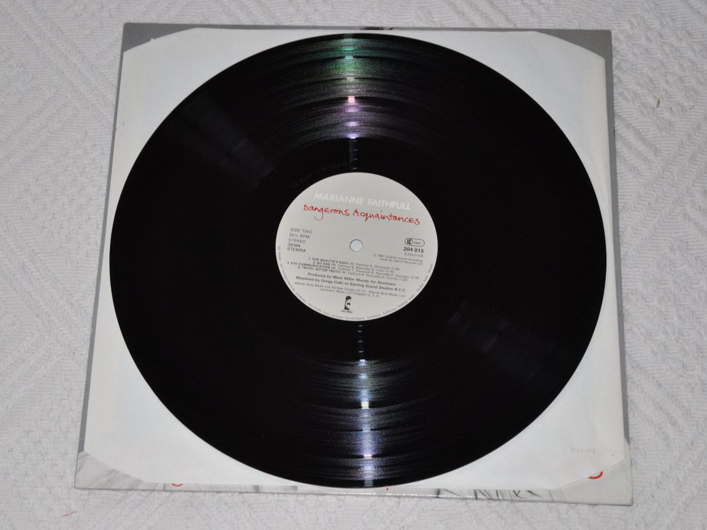 Schallplatten: LP Marianne Faithfull - Dangerous Acquaintances – Gebraucht aus Boll von Theodora15 3