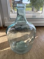 Grosse alte Ballonflasche Deko leichtes grün