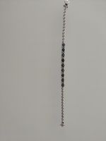 Damen-Armband, Silber (925) mit 9 blauen Zirkonia Steinen