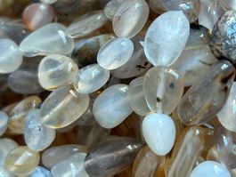 Strang echte grey agate Nuggets 6-8 mm