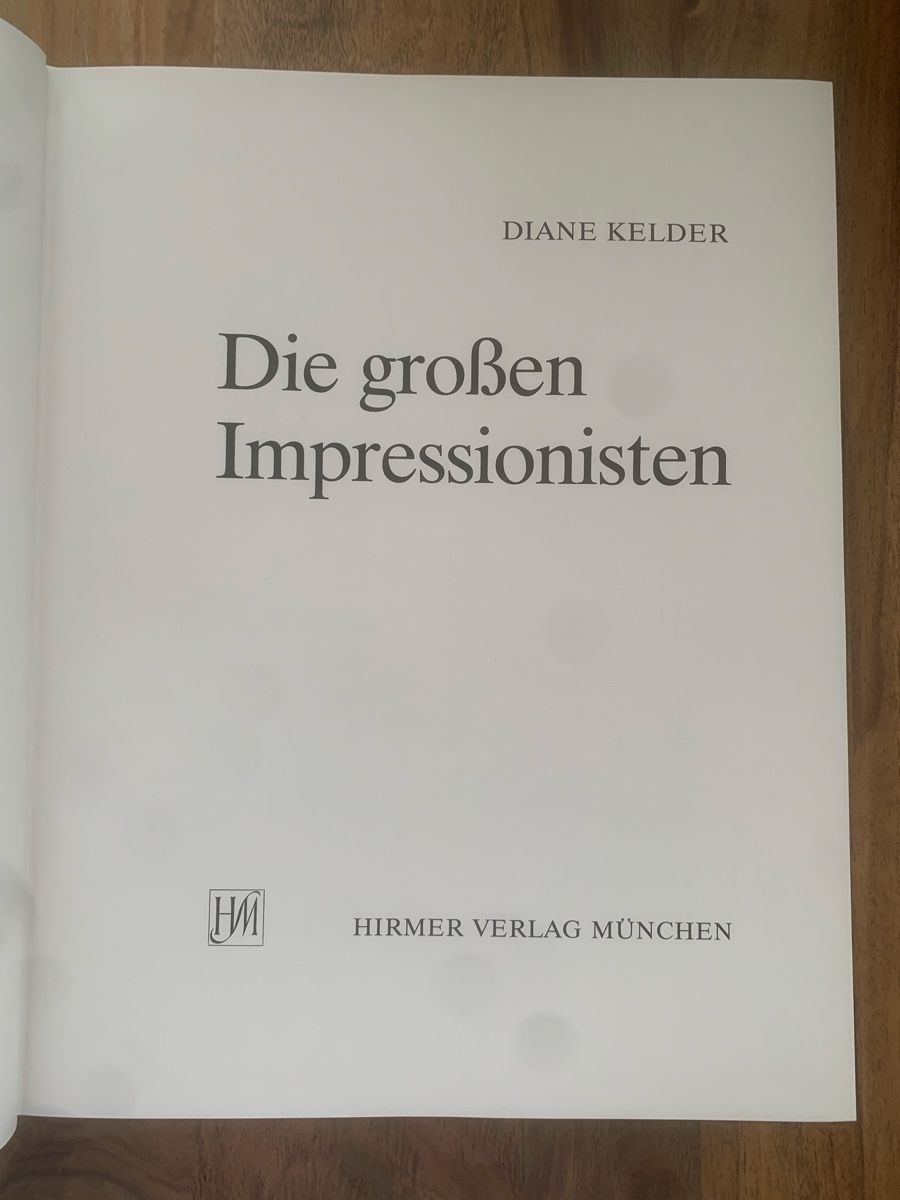 Libri: Die Grossen Impressionisten Diane Kelder – Usato da Zürich venduto da MK124 2