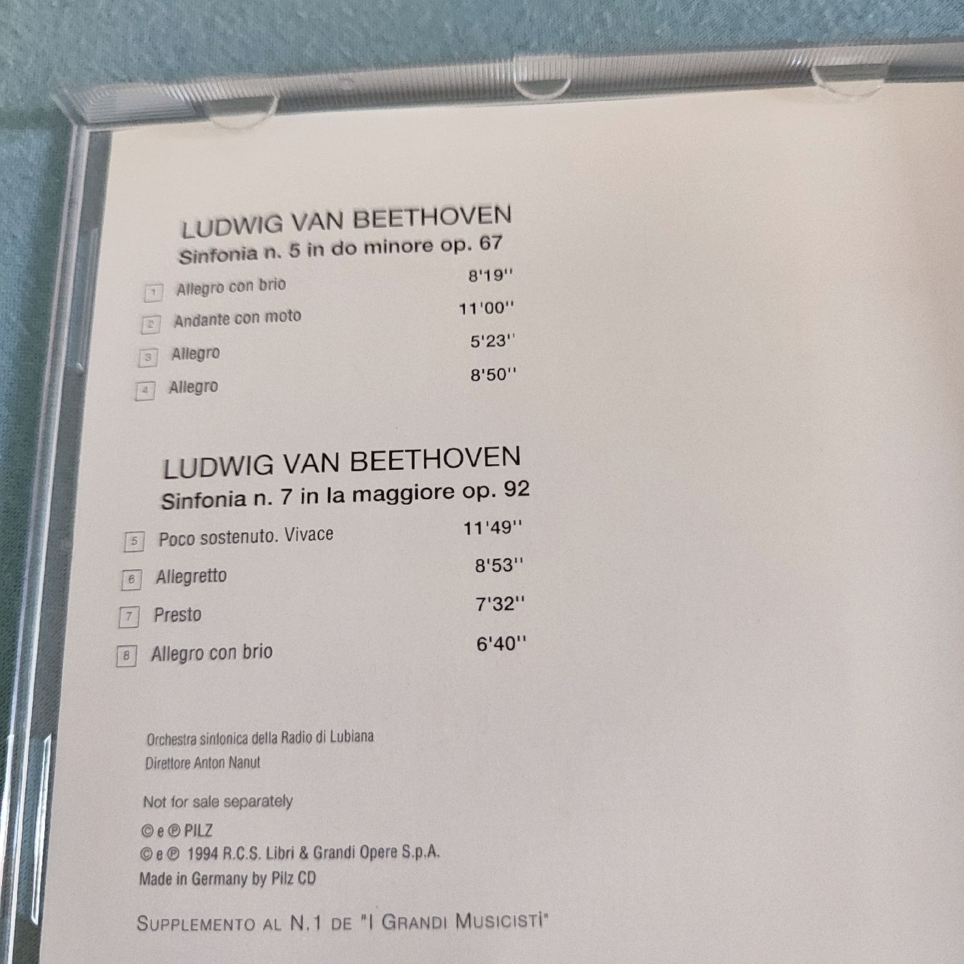 CD: Beethoven - Symphonien Nr. 5 und 7 – Usato da Lamone venduto da ken_8y7h 1