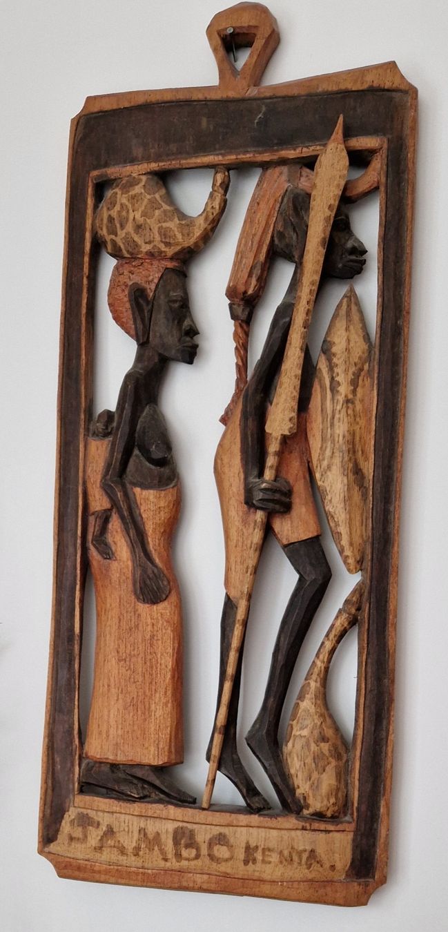 Xilografie: Afrikanisches Holzrelief – Usato da Zürich venduto da Sissi-Minouche