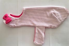 Hundemantel weiss-rosa 28cm