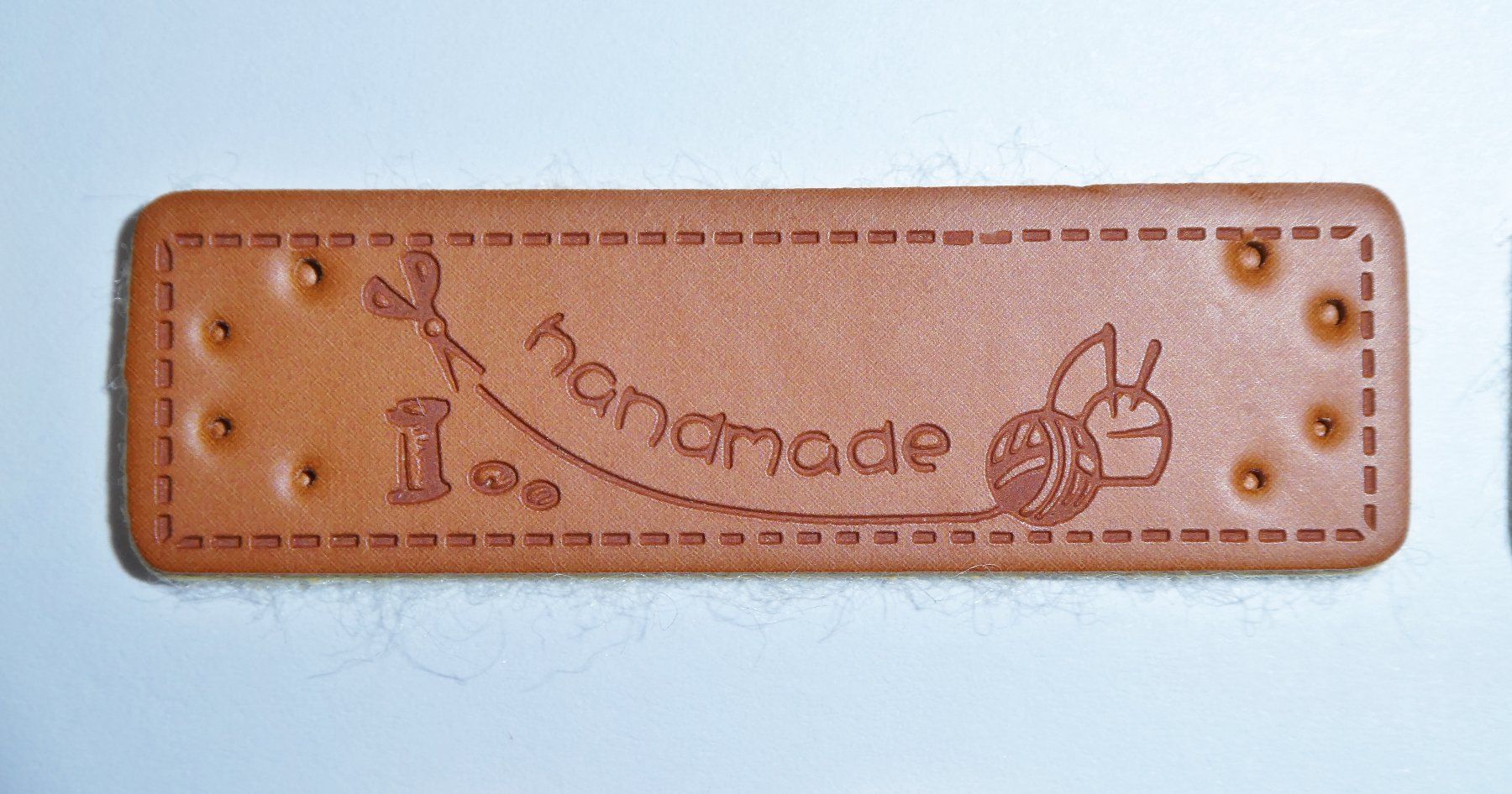 Bastelsets: Label "handmade" in Lederoptik. Set 6 Label – Neu (gemäss Beschreibung) aus Siebnen von Ra-la-ra-ol 3