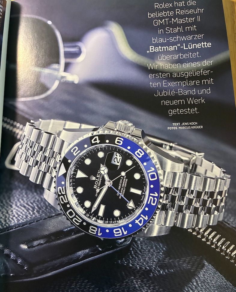Zeitschriften & Magazine: Rolex GMT-Master 2 Test – Gebraucht aus Baden von Goldbaum