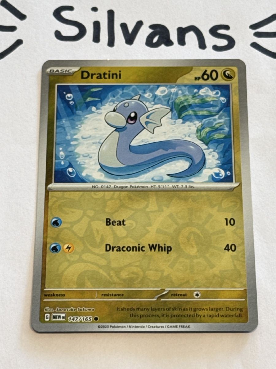 Pokémon Carte collezionabili: Dratini Reverse Holo MEW 147 Englisch – Nuovo (secondo la descrizione) da Wil SG venduto da Silvans