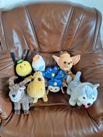 Lot de 7 peluches diverses, parfait pour les enfants !
