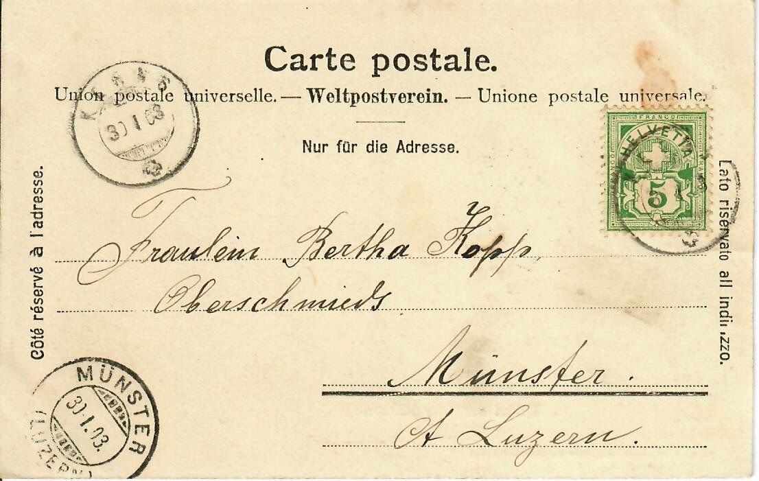 Cartoline postali: Kerns (Eckbug o.r.) – Usato da Hochdorf venduto da Ziegel-16 1